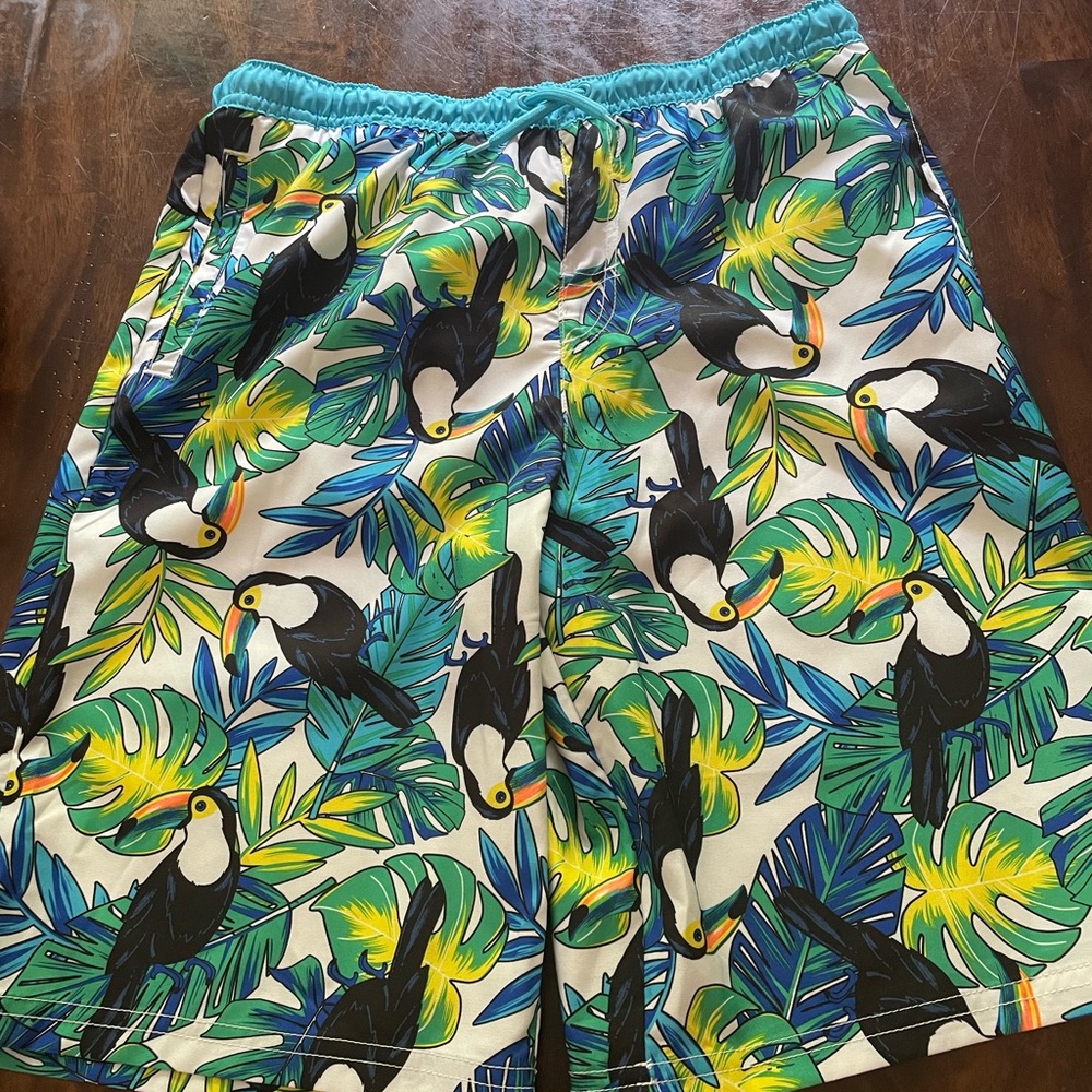 Wonder Nation Kids Toucan 14-16 Swim Trunks